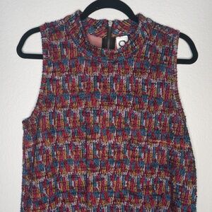 Anthropologie - Akemi + Kin Textured Petra Mock Neck Sleeveless Top Size: Large